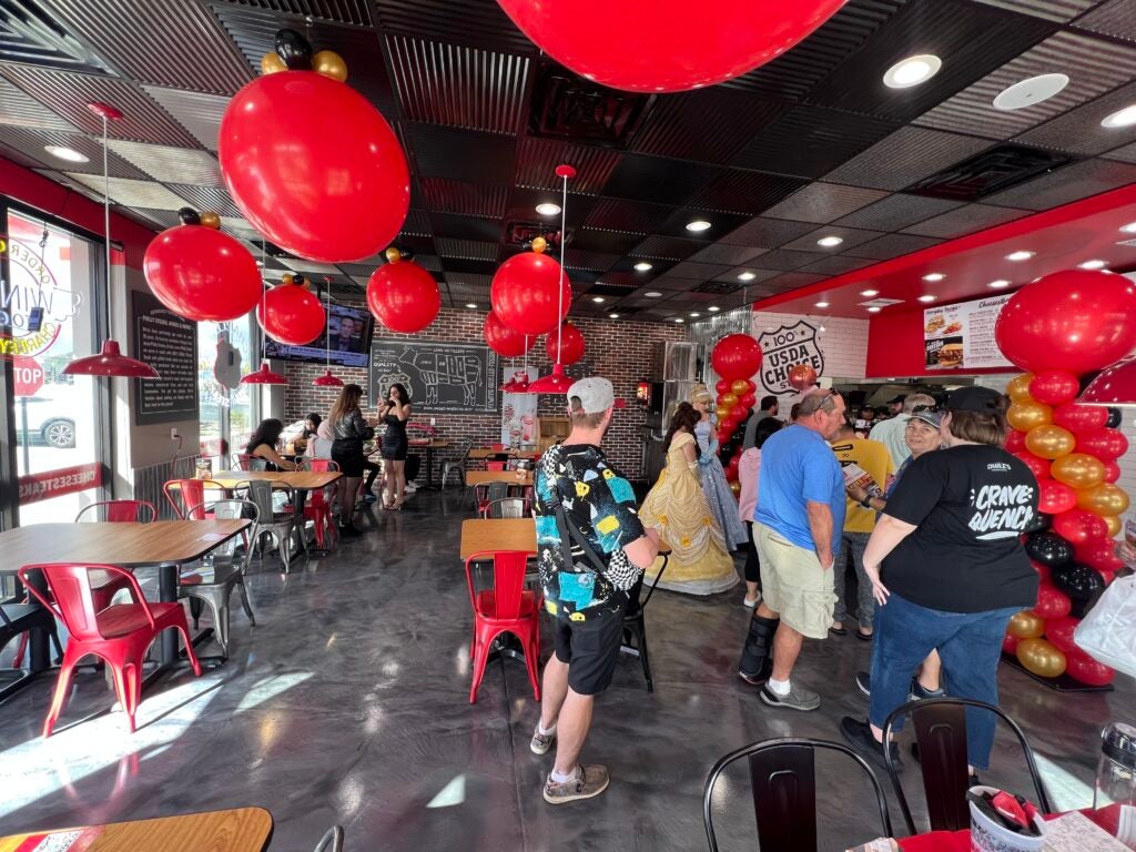 The grand opening of Charleys Cheesesteaks and Wings at New Haven during the grand opening in 2023.